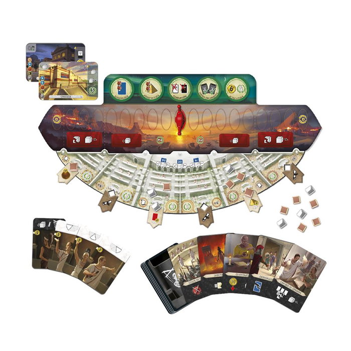 Asmodee 7 Wonders: Duel - Extension Agora Jeu de Cartes Stratégie 2 Joueurs +10 Ans 30 Min Version Espagnole