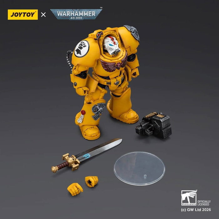 Joy Toy (CN) Warhammer 40,000 figurine Imperial Fists Terminator avec épée de puissance et bolter de tempête 14 cm