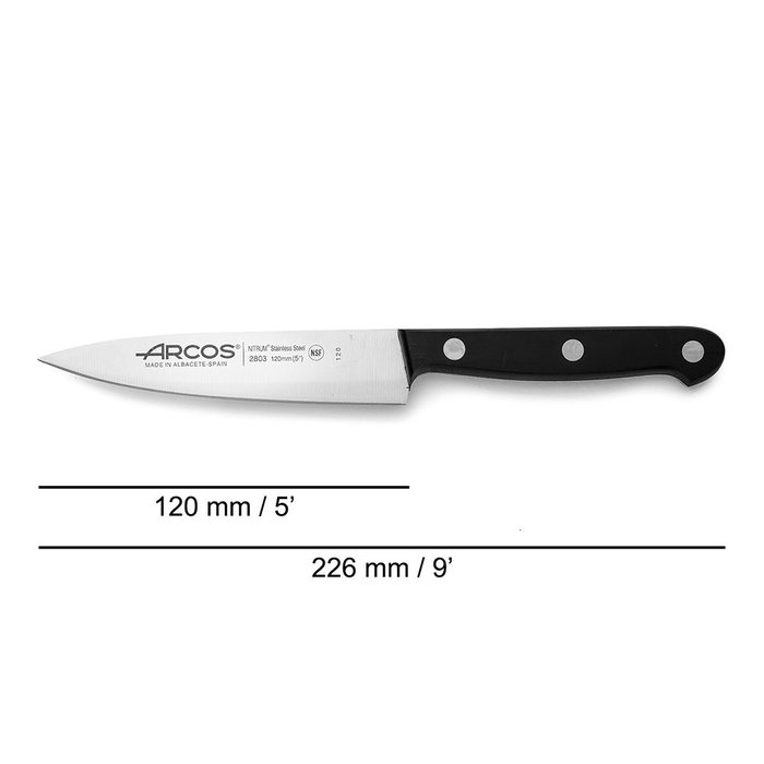 Couteau de cuisine Arcos serie universal Noir Acier 12 cm Couteau de cuisine Arcos serie universal Noir Acier 12 cm