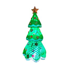 Basics Arbre de Noël gonflable avec LED, 110 x 110 x 240 cm, IP44, extérieur