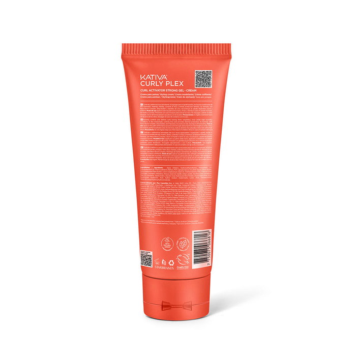 Kativa Gel Crème Activateur de Boucles CURLY PLEX CURL - Fixation Forte, 240 ml