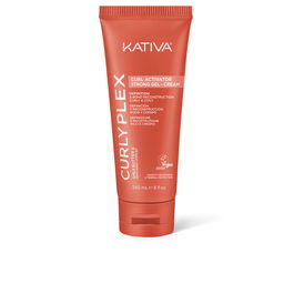 Kativa Gel Crème Activateur de Boucles CURLY PLEX CURL - Fixation Forte, 240 ml