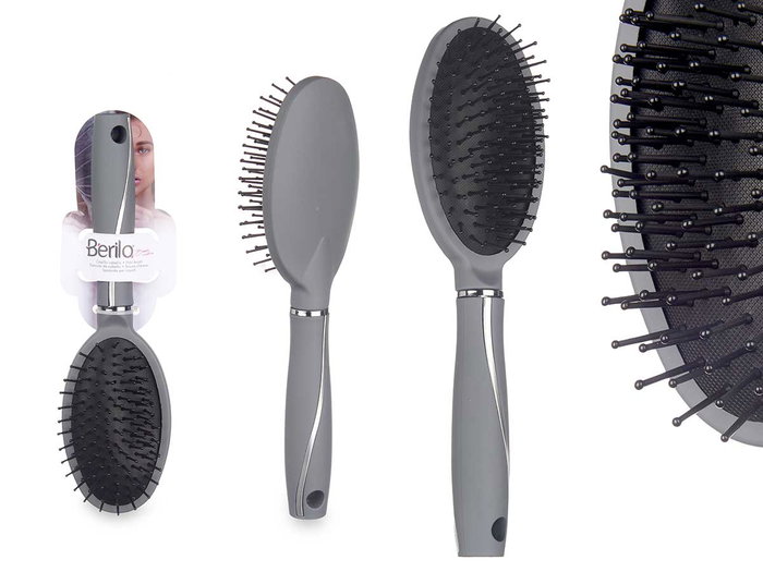 BERILO Cepillo Cabello Gris Siliconado BERILO Cepillo Cabello Gris Siliconado