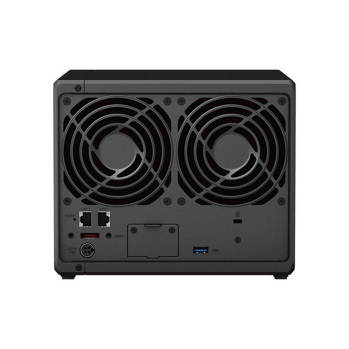 Synology DS923+ - NAS 4 baies avec processeur AMD Ryzen R1600, 4 Go DDR4 ECC, 2 ports M.2 NVMe, 4 emplacements SATA HDD/SSD, 2 ports 1GbE