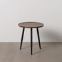 BigBuy Garden Petite Table d'Appoint Marron Noir Ronde