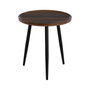 BigBuy Garden Petite Table d'Appoint Marron Noir Ronde
