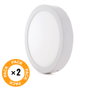 Pack de 2 plafonniers LED 24W 1900Lm 6000K Blanc Froid