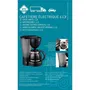 HTC Equipements Cafetière 12V 5/6 tasses 170W pour voiture avec filtre lavable et niveau d'eau visible