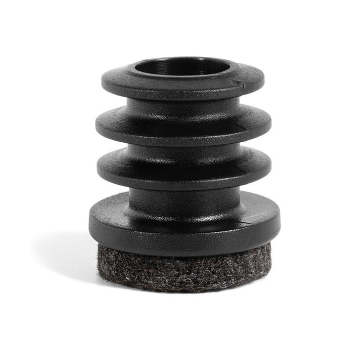 HERRAJES ALK Contera Redonda D16 con Fieltro Marron Ø22 HERRAJES ALK Contera Redonda D16 con Fieltro Marron Ø22