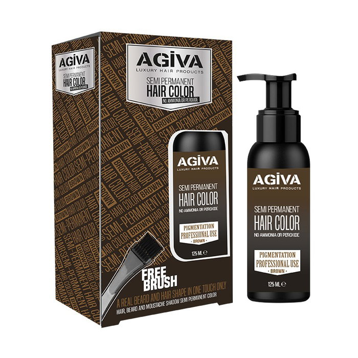 Agiva Coloration Semi-Permanente pour Barbe Marron 125ml Agiva Coloration Semi-Permanente pour Barbe Marron 125ml