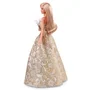 Barbie Poupée Joyeux Noël JBH95 Poupée blonde avec robe de soirée argent et or pour collectionneurs dès 6 ans