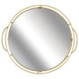 Home Deco Factory Plateau de service avec base miroir et poignées dorées