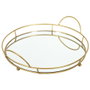 Home Deco Factory Plateau de service avec base miroir et poignées dorées