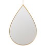 Home Deco Factory Lot de 3 miroirs suspendus goutte dorés