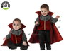 Atosa Déguisement Vampire Bébé Rouge avec Chemise, Gilet et Cape