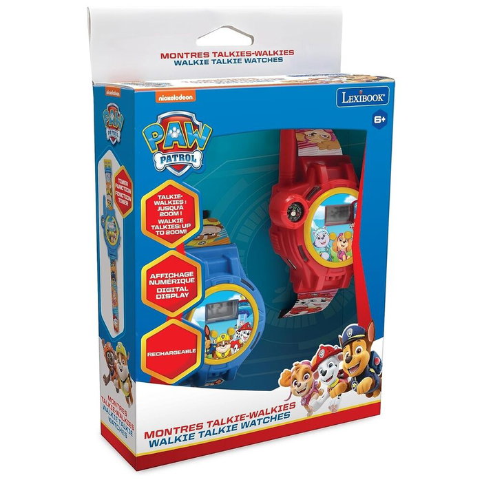 LEXIBOOK Lot de 2 Montres Walkie Talkie Pat' Patrouille Rouge et Bleue