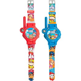 Lexibook - Reloj Walkie Talkie Patrulla Canina DMWTW1PA - Montre Talkie-walkie 2 en 1 avec boussole, lampe et portée 200m - Jouet Paw Patrol pour enfants +6 ans
