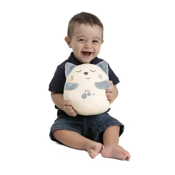 Chicco Peluche Interactive - Bonhomme Interactif avec Vibration Douce et Musique Classique, Lavable Machine, dès la Naissance