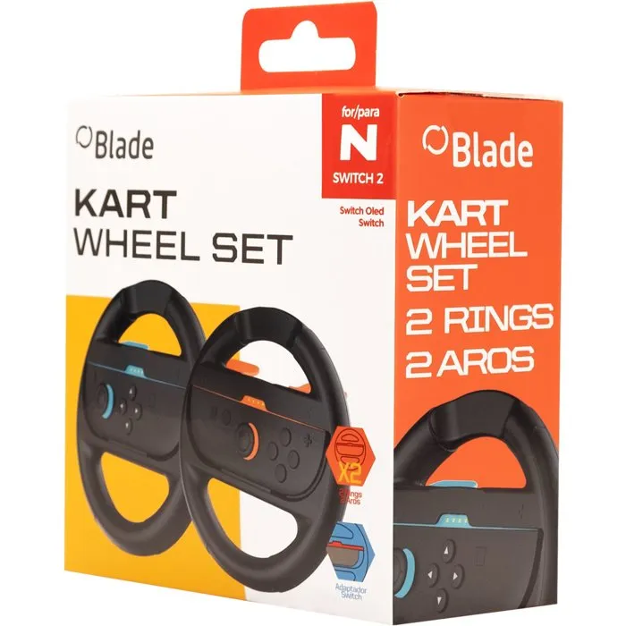 Nintendo - Volant ergonomique blanc pour Nintendo Switch (x2) - Jeux Mario Kart et course - Accessoire gaming