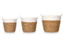 Giftdecor Lot de 3 Paniers Ronds avec Anses 29 cm Blanc Naturel en Papier et Fibre de Jute (Set de 4)