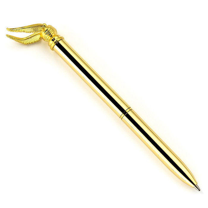 THE CARAT SHOP Stylo plume métallique Snitch dorée - Collection Harry Potter - Acier inoxidable avec mécanisme tournant - Encre noire THE CARAT SHOP Stylo plume métallique Snitch dorée - Collection Harry Potter - Acier inoxidable avec mécanisme tournant - Encre noire