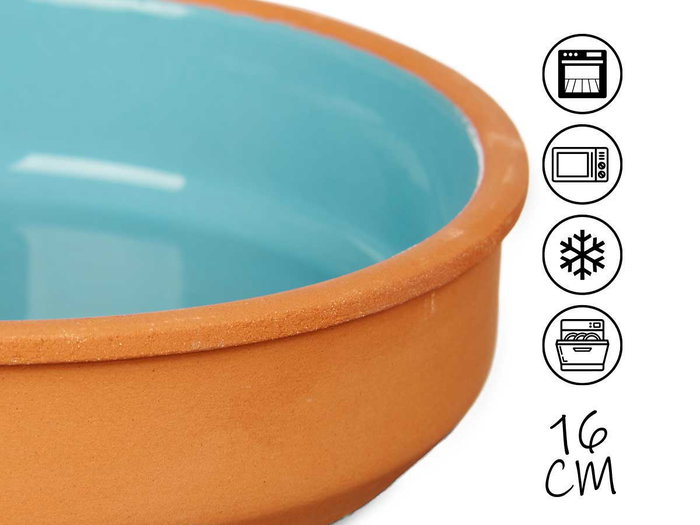 La Dehesa Set de 4 Cazuelas en Terre Cuite 16 cm Bleu Aqua (Set de 6)