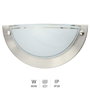 GSC Evolution Applique murale semi-circulaire Aluminium et Cristal E27 Nickel
