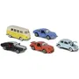 Smoby Majorette - Coffret Cadeau Vintage 5 Véhicules à Roues Libres 1/64 (Porsche 934, Alpine A110, VW Combi T1, VW Cox, Ford Mustang Fastback)
