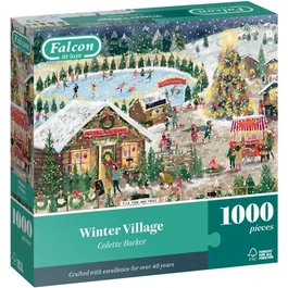 Jumbo Puzzle Falcon Winter village 1000 pièces