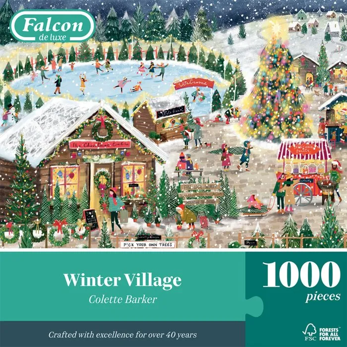 Jumbo Puzzle Falcon Winter village 1000 pièces