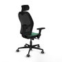 Piqueras y Crespo Chaise de Bureau avec Appui-tête 3D036G2 Vert émeraude