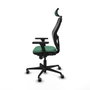 Piqueras y Crespo Chaise de Bureau avec Appui-tête 3D036G2 Vert émeraude