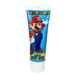 Lorenay Dentifrice Super Mario 75 mL - Pâte Dentifrice Fluorée à la Menthe pour Enfants, Soin Bucco-Dentaire, Tube Décoré