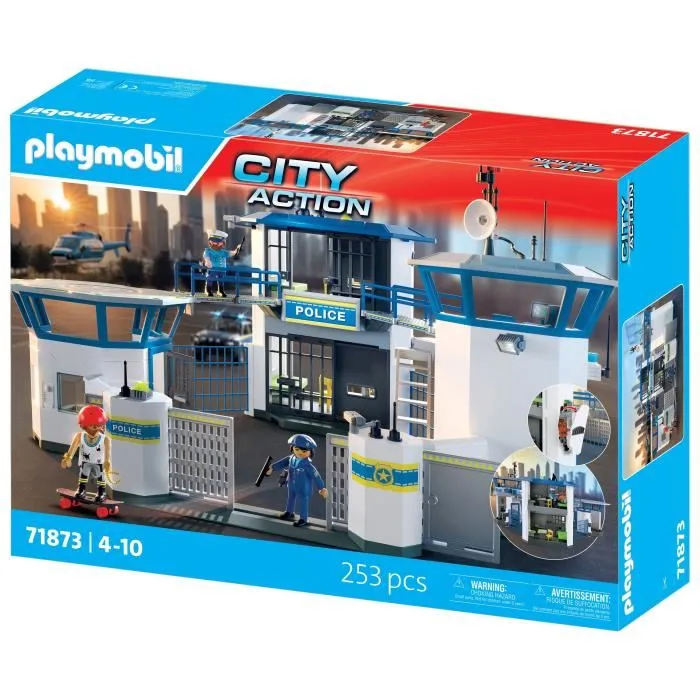 Playmobil 71873 Centre de commandement de la police - 253 pièces - City Action - Jouet de construction pour enfants dès 4 ans