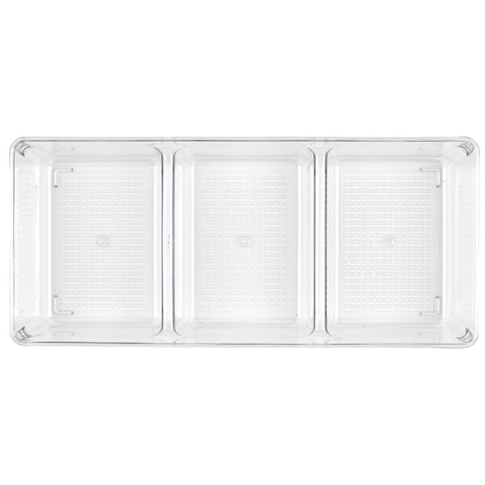 Cook Concept Bac de rangement transparent à 3 compartiments Cook Concept Bac de rangement transparent à 3 compartiments