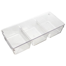 Cook Concept Bac de rangement transparent à 3 compartiments