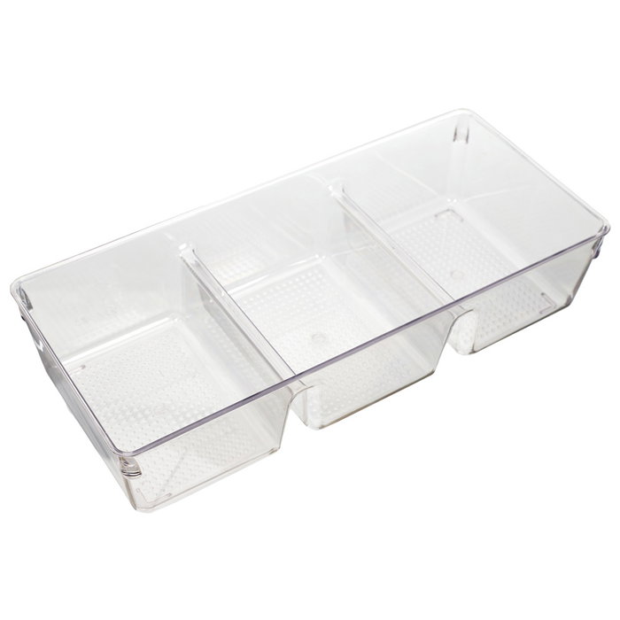 Cook Concept Bac de rangement transparent à 3 compartiments Cook Concept Bac de rangement transparent à 3 compartiments
