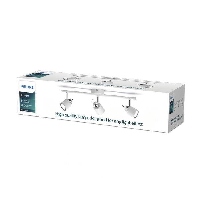 Philips Meranti Lampe 3 Focals GU10 Blanc Métal 8 x 47,4 x 15,5 cm IP20