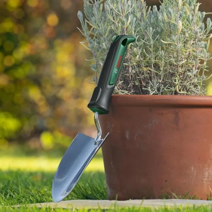 Bosch Truelle à Main - Outil de Jardinage Compact et Ergonomique en Acier Inoxydable pour Creuser et Désherbage