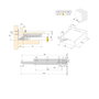Emuca Jeu de coulisses invisibles Silver, sortie totale, amortie, 440 mm