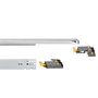 Emuca Jeu de coulisses invisibles Silver, sortie totale, amortie, 440 mm