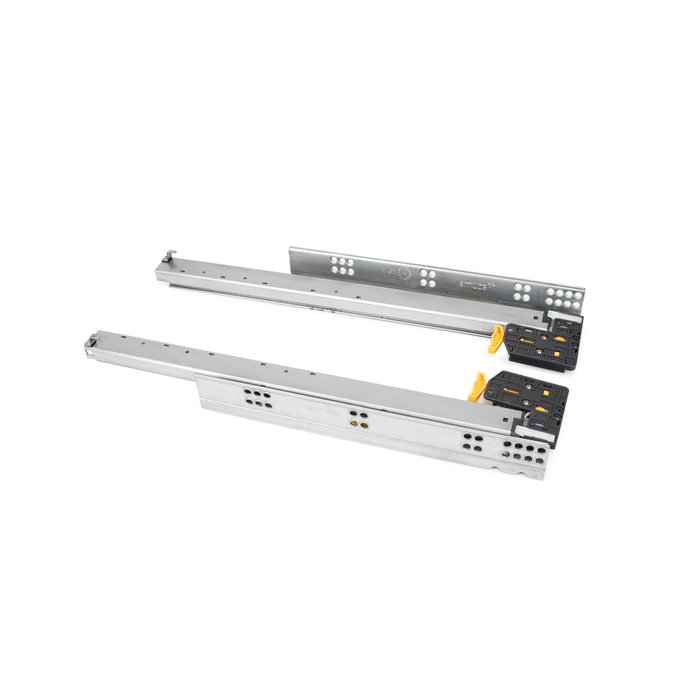Emuca Jeu de coulisses invisibles Silver, sortie totale, amortie, 440 mm