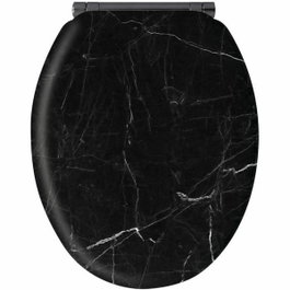 Gelco Abattant WC Effet Marbre Noir Déclipsable