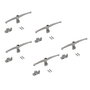Emuca Lot de 5 consoles pour tablettes en verre Zero, Gris pierre