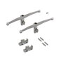 Emuca Lot de 5 consoles pour tablettes en verre Zero, Gris pierre