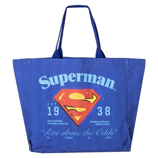 Cerdá Sac shopping tote bag Superman DC Comics - 48x43x17 cm - Composition: 70% polyester, 30% coton