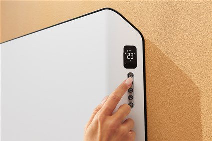 Duux DXCH13 Calefactor convecteur intelligent Edge 1500 W, blanc, IP24, commande par application et télécommande, pour pièces jusqu'à 20 m²