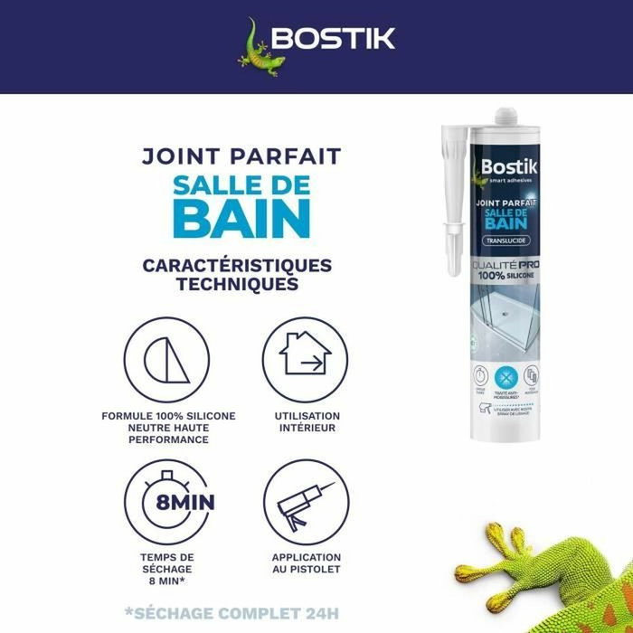 Bostik Joint Parfait Mastic silicone Transparent 280 ml
