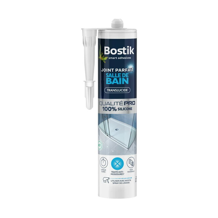 Bostik Joint Parfait Mastic silicone Transparent 280 ml