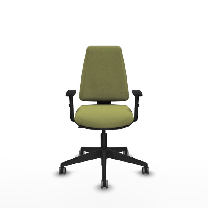 PIQUERAS Y CRESPO Chaise de Bureau Elche Contact Vert olive avec Accoudoirs 1D